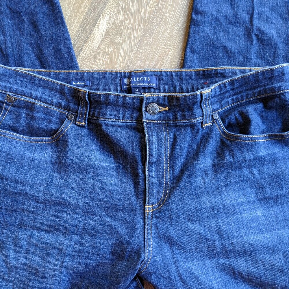 Talbots Boyfriend Jeans in Indigo Blue